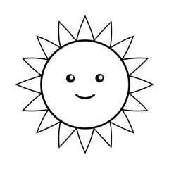 Sun Drawing Design Vector Illustration Clipart Eps