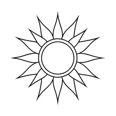 Sun Drawing Design Vector Illustration Clipart Eps