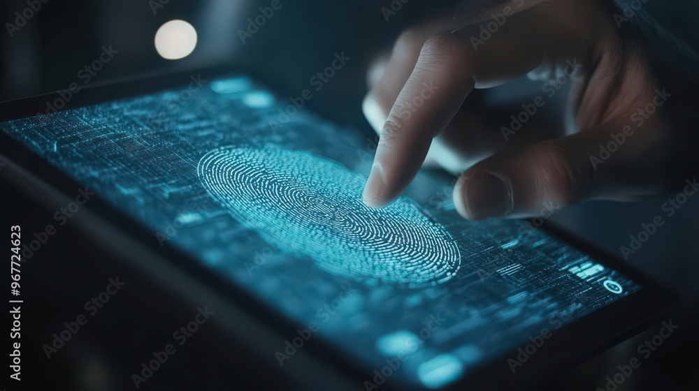 Poster cybersecurity networks are crucial for protecting data, demonstrated by a businessman using a digita