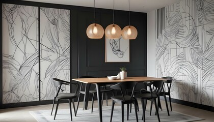 Photo interior modern design room 3d illustration;