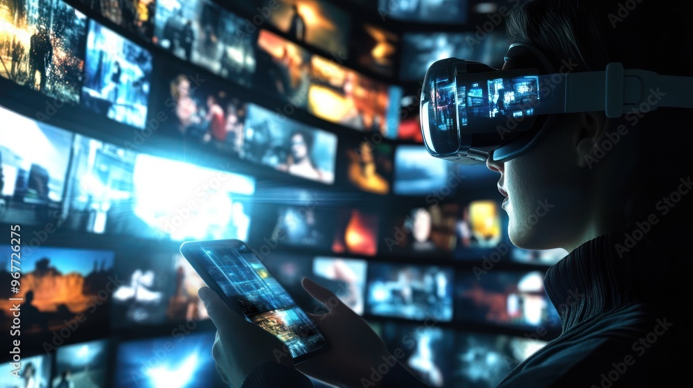 Poster immersive technology: exploring virtual reality with smartphone and headset