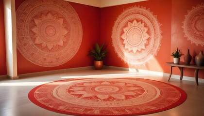 Photo interior modern design room 3d illustration;