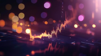 A vibrant, abstract representation of financial growth, showcasing dynamic trends and colorful bokeh effects for a striking visual.