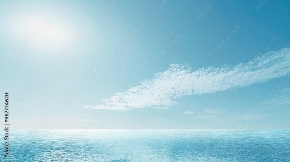 Poster light blue backdrop with a smooth gradient, evoking calm and clarity, suitable for digital or print 