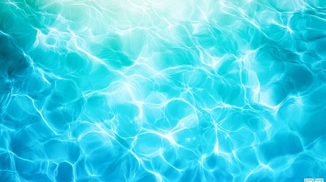 A mesmerizing view of clear blue water with gentle ripples and bright reflections, ideal for backgrounds, websites, or relaxation-themed projects,