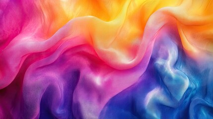 Obraz premium A colorful tie-dye fabric with a grainy gradient overlay, adding a touch of psychedelic charm.