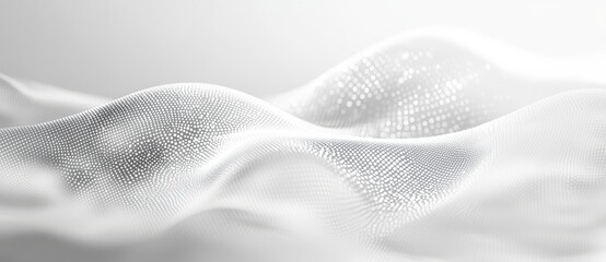 Abstract white background with a wave and dots, a light gray gradient for a modern design banner or poster.