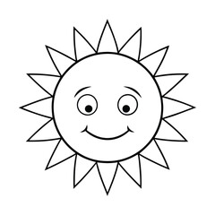 Sun Drawing Design Vector Illustration Clipart Eps