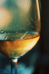 wine is poured into a wine glass, a wine glass