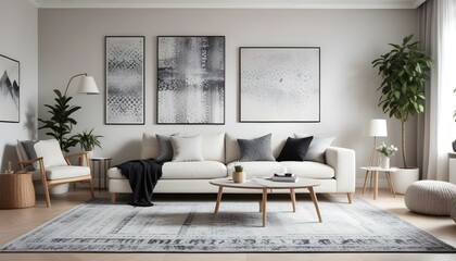 Photo interior modern design room 3d illustration;