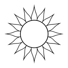 Sun Drawing Design Vector Illustration Clipart Eps