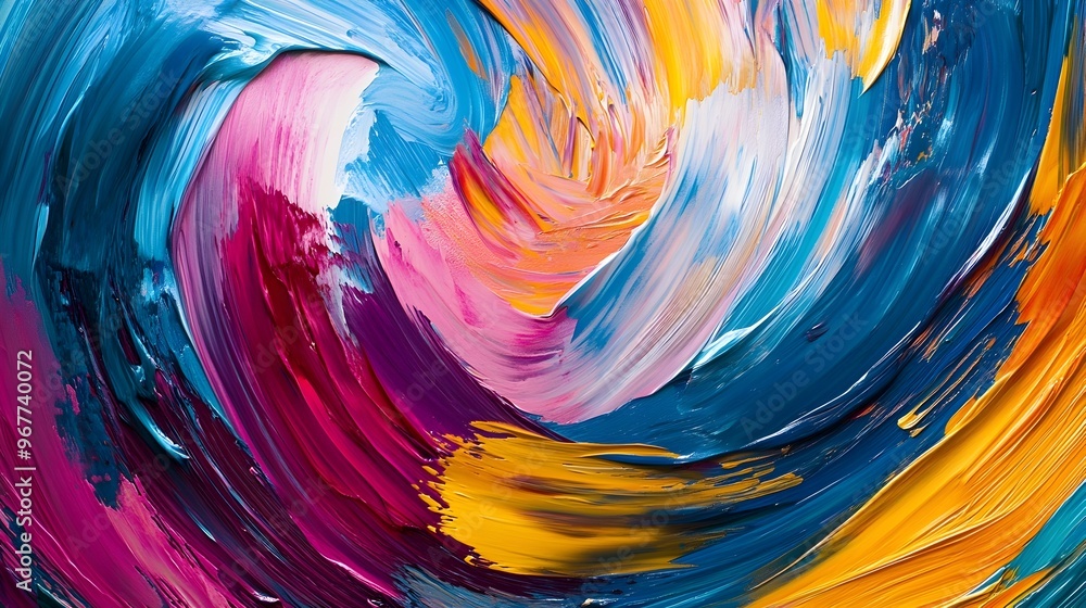 Aufkleber vibrant swirling vortex of colorful fluid dynamics and abstract expression