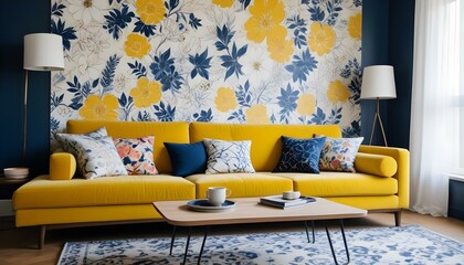 Photo interior modern design room 3d illustration;