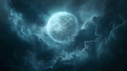 Fototapeta premium Celestial Glow in the Night Sky