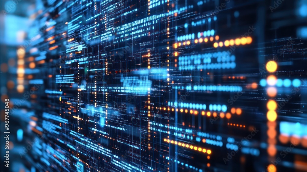Poster digital futuristic background of internet holographic cyber data interface from all over wallpaper a