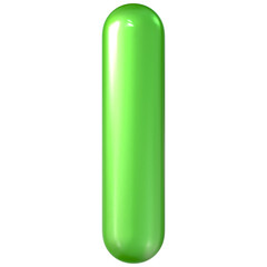 Balloon Green Font l 3d Rendering