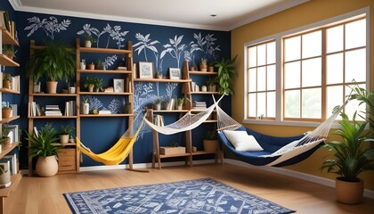 Photo interior modern design room 3d illustration;