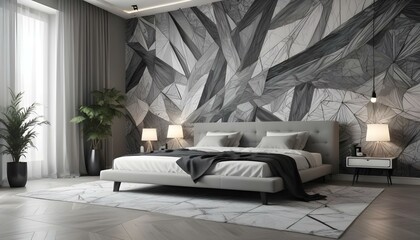 Photo interior modern design room 3d illustration;