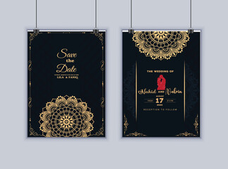 I will create mandala invitation, birthday, wedding, baby shower, party and greeting card