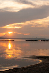 Naklejka premium sunset on the beach