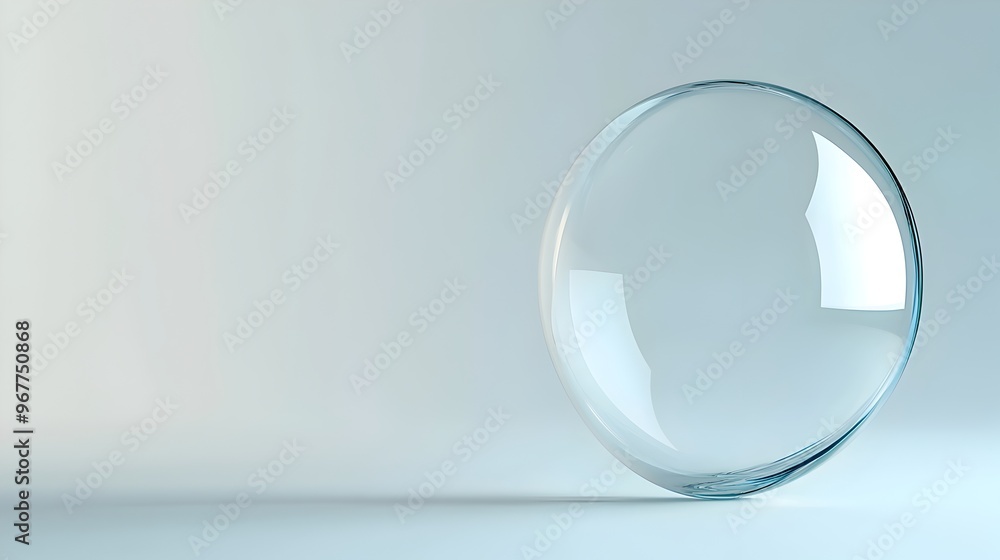 Aufkleber transparent 3d speech bubble with soft gradient floating in minimalist space