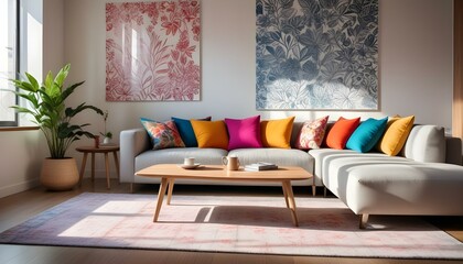 Photo interior modern design room 3d illustration;