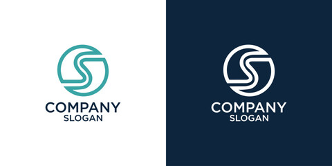 letter s simple abstract monogram logo vector design
