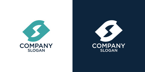 letter s simple abstract monogram logo vector design