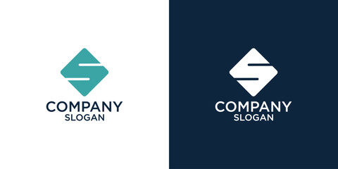 letter s simple abstract monogram logo vector design