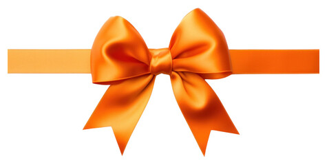 PNG Orange ribbon with bow backgrounds white background celebration.