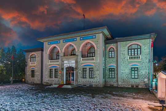 Ankara, Turkey - January 09, 2019 : The Old Grand National Assembly of Turkey building view. Turkish Republic was declared in this building.