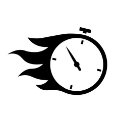 Fire Clock icon. Time icon vector