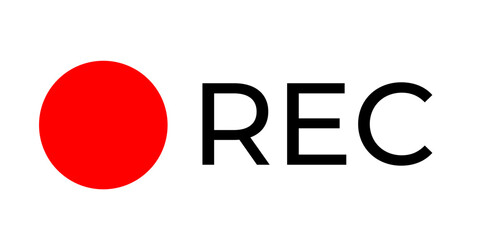 Recording icon. Video recording symbol.