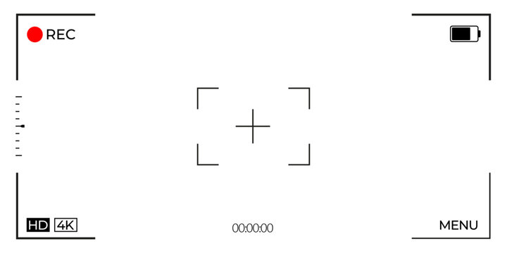Camera frame. Camera viewfinder vector.