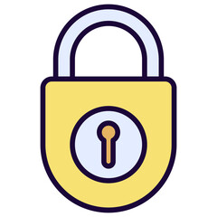 Lock Outline Color Icon