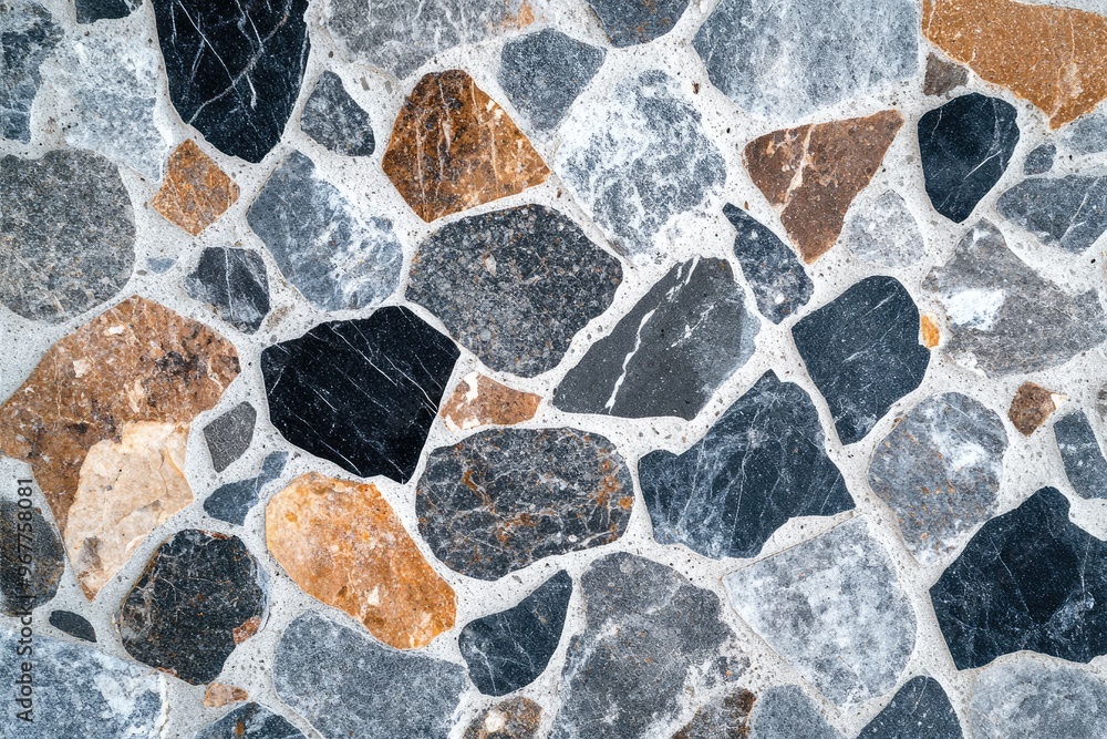 Poster stone floor with different colors. this image is perfect for adding a natural and rustic feel to you