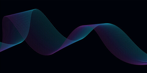 Dynamic sound wave. Design element. Vector illustration