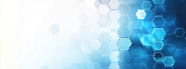 Abstract Blue Hexagon Pattern Background