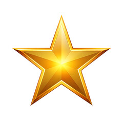 Obraz premium golden star on white background