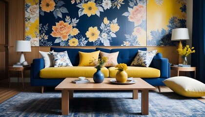 Photo interior modern design room 3d illustration;
