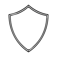 Frame shield icon element, outline border grunge shape icon, decorative doodle for design in vector illustration