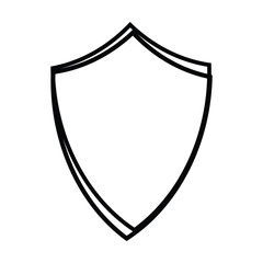 Frame shield icon element, outline border grunge shape icon, decorative doodle for design in vector illustration