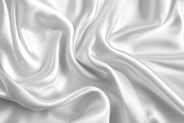 Obraz premium Abstract smooth white silk fabric. Perfect for backgrounds, product mockups, and elegant designs.
