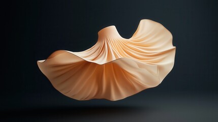 Elegant evening dress, flowing silk fabric, 3D illustration