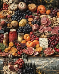 a Heaven for realistic food, where all the foods look very shinny