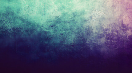 Grainy background in purple green, grunge texture noise gradient, abstract background for banner, poster, cover