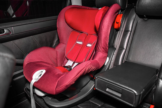 Child car seat in the car.