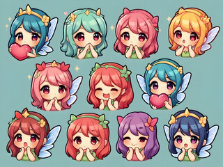 Cute fairy girl cartoon character