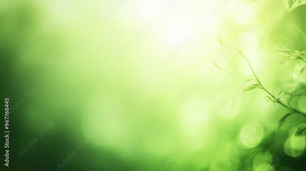 Poster soft green gradient background, providing a calm and refreshing visual texture.