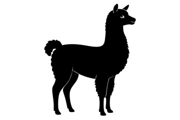 A vector illustration shows a cute cartoon deer and donkey standing near a wild kangaroo silhouette